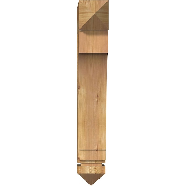 Imperial Arts & Crafts Rough Sawn Bracket, Western Red Cedar, 4W X 14D X 26H